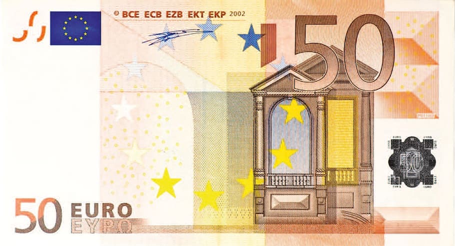 50 banknote, dollar bill, 50 euro, money, finance, business, currency