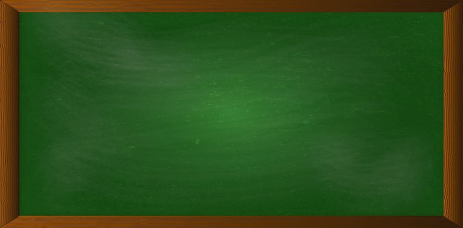 brown framed green board, school, wood, teaching, green color, HD wallpaper