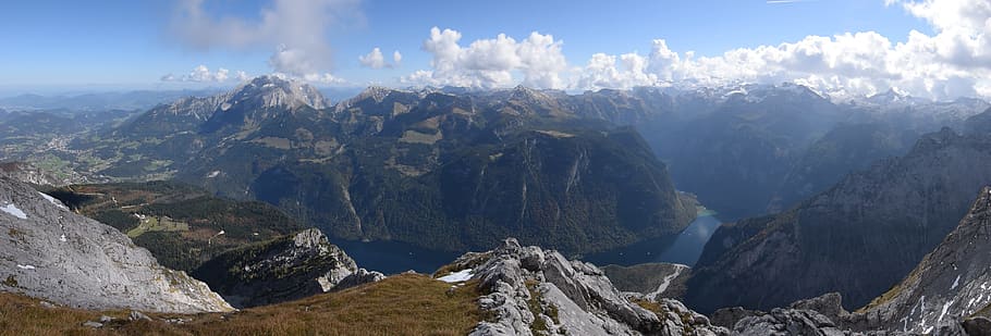 panorama, mountain, berchtesgaden, national park, königssee, HD wallpaper