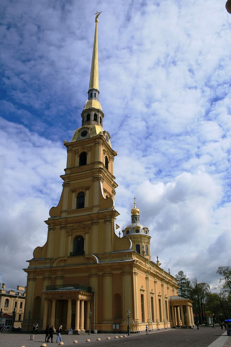 Cathedral, Church, Church, Architecture, yellow ochre building