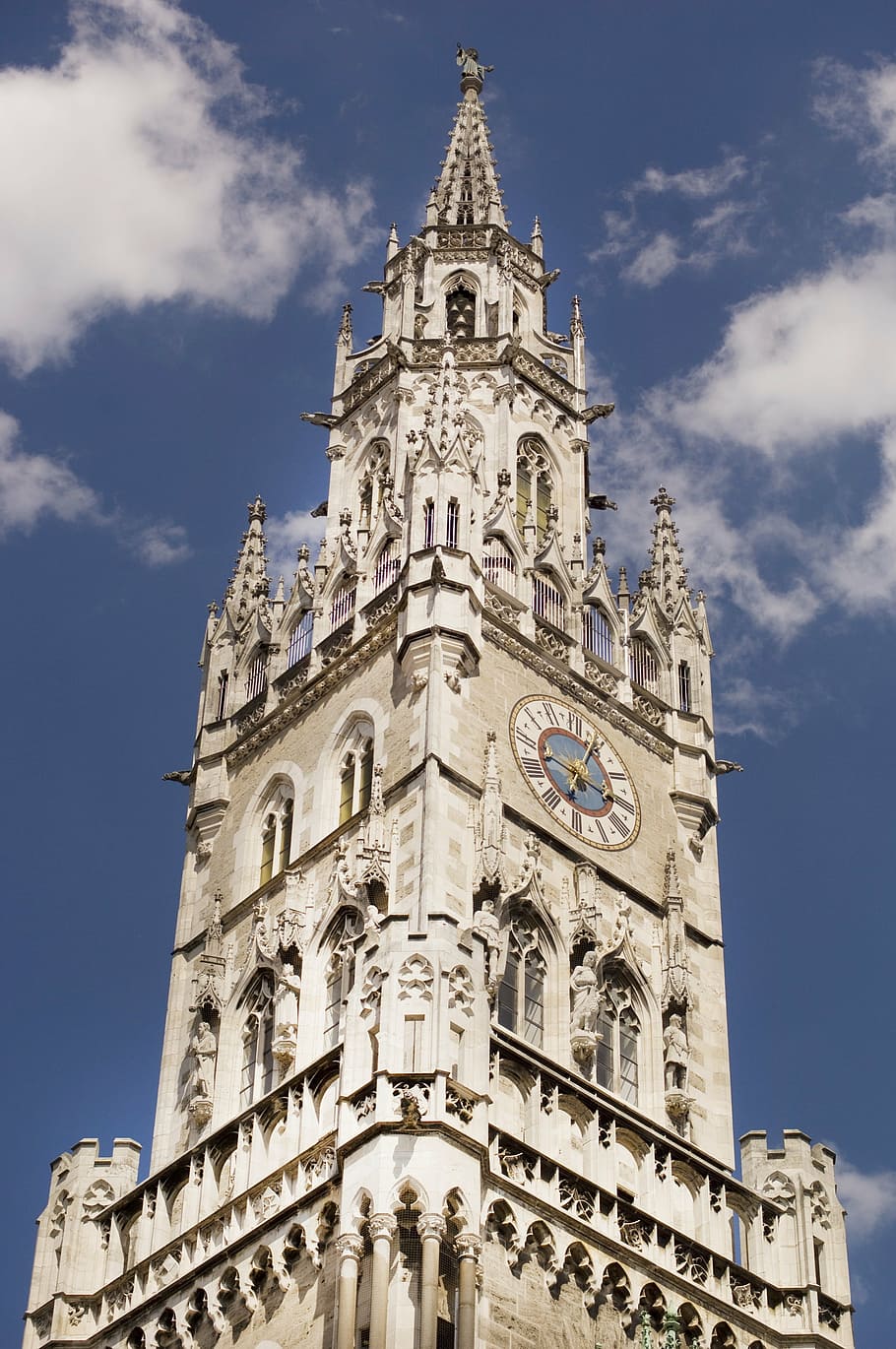 munich, church, clock tower, landmark, city, bavaria, state capital, HD wallpaper