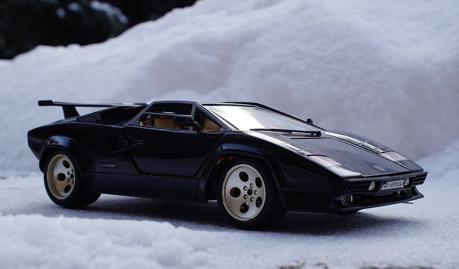 Model Car, Auto, Lamborghini, black, sports car, toys, racing car HD wallpaper