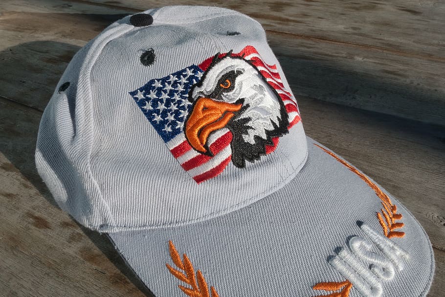 cap, baseball cap, plate cap, flag, stars and stripes, adler HD wallpaper