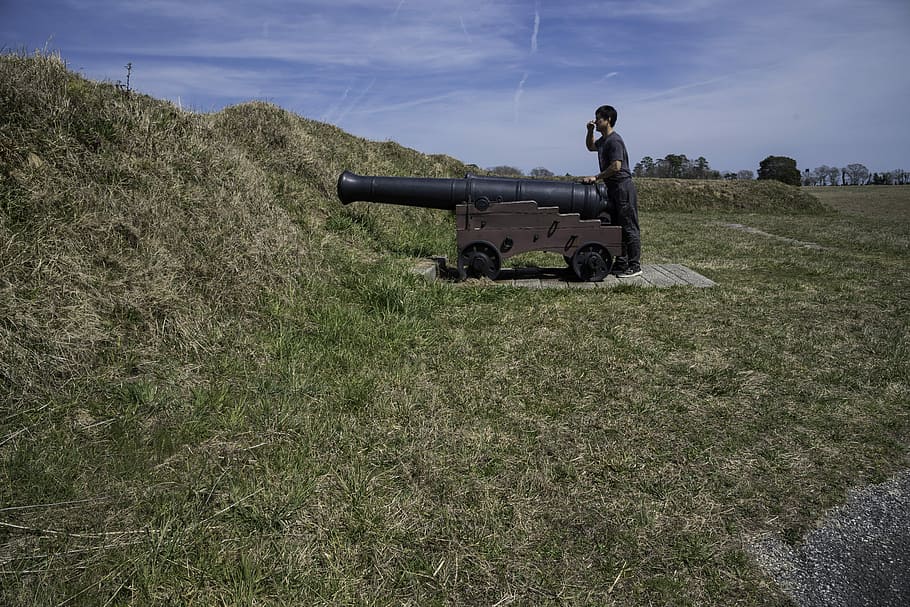 Me Sieging the British Positions at Yorktown, Virginia, artillery, HD wallpaper