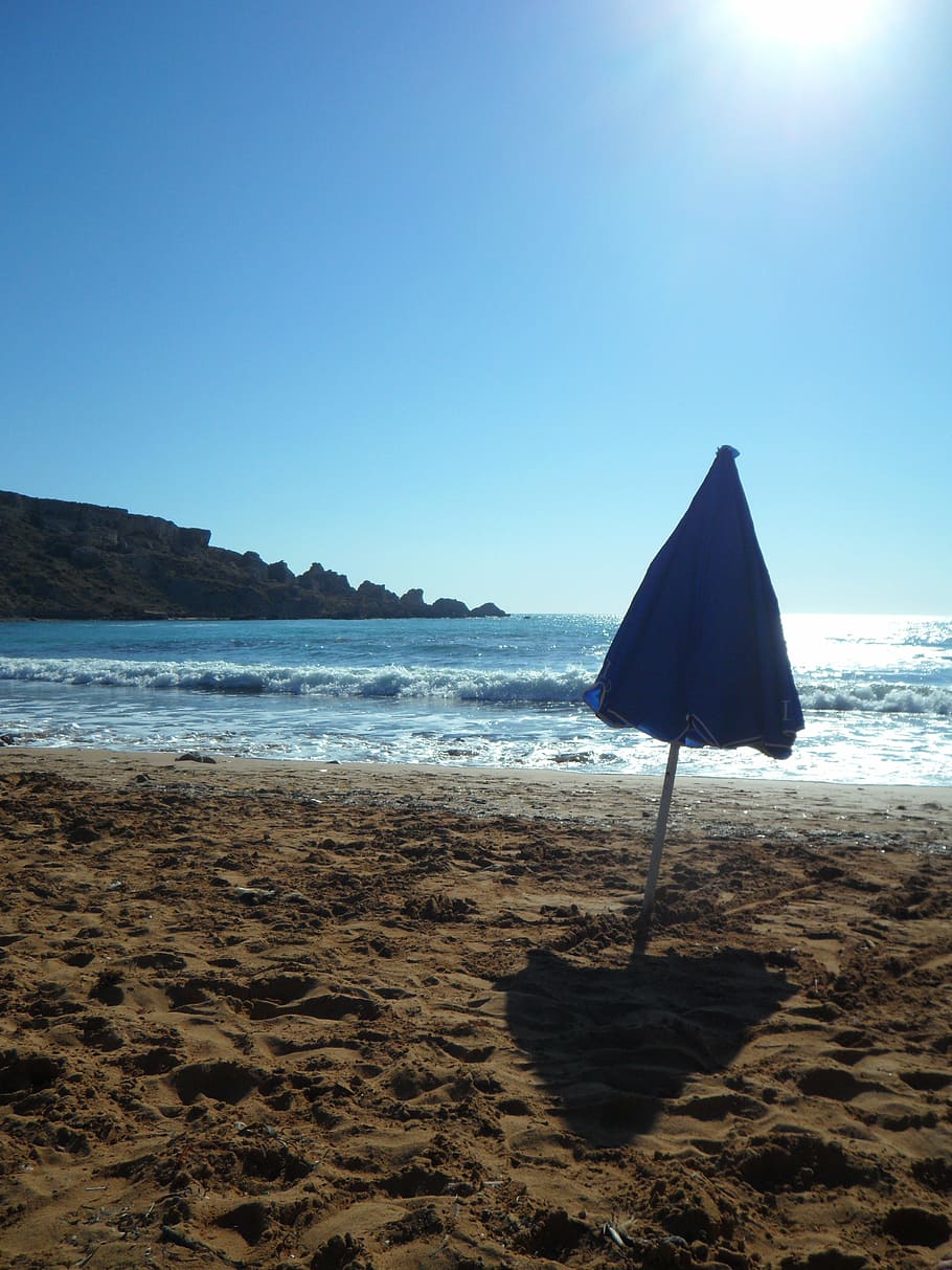 back light, sea, beach, mood, empty, lonely, sand beach, holiday HD wallpaper