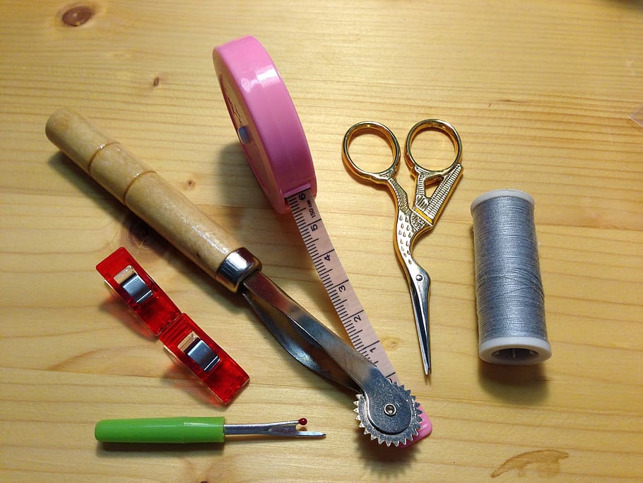 sew, schneider, yarn, haberdashery, sewing thread, hand labor, HD wallpaper
