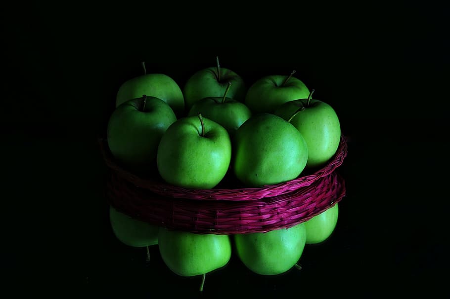 apples, basket, fruit, tray, food, food and drink, healthy eating HD wallpaper