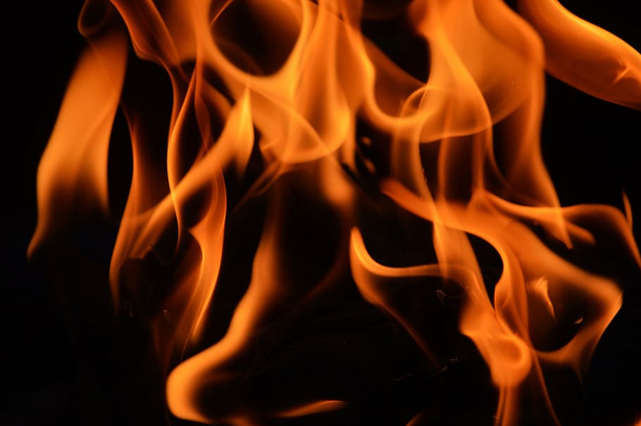 fire, flame, heat, burn, hot, wood fire, texture, background, HD wallpaper
