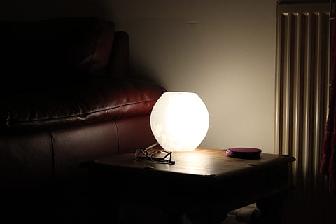 Lamp, Light, Sofa, Home, House, Room, night, glasses, table HD wallpaper