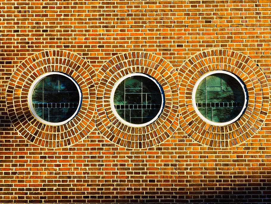 brown concrete wall with holes, facade, window, building, architecture HD wallpaper