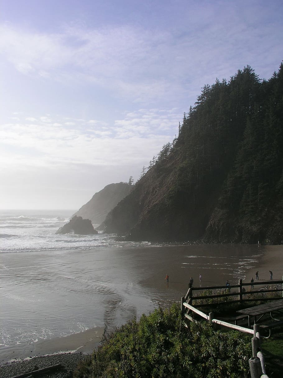 ocean, oregon, pacific, coast, waves, coastline, landscape HD wallpaper