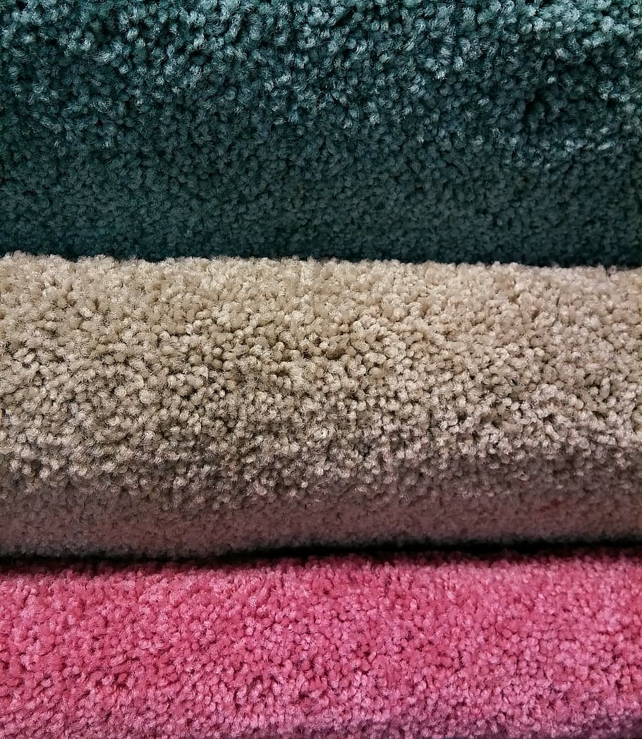 three teal, beige, and pink mats, carpet, rug, sample, pile, moquette, HD wallpaper