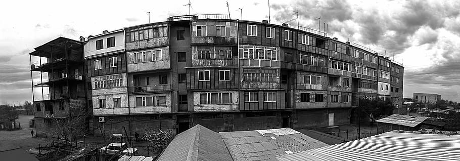 architecture, building, look, city, balcony, street, aremnia HD wallpaper