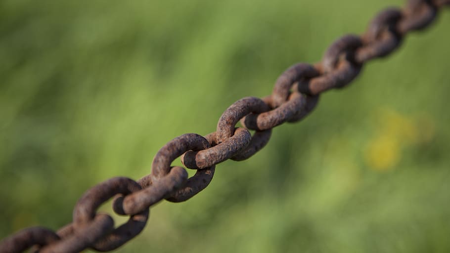iron, chain, rust, strength, focus on foreground, no people HD wallpaper