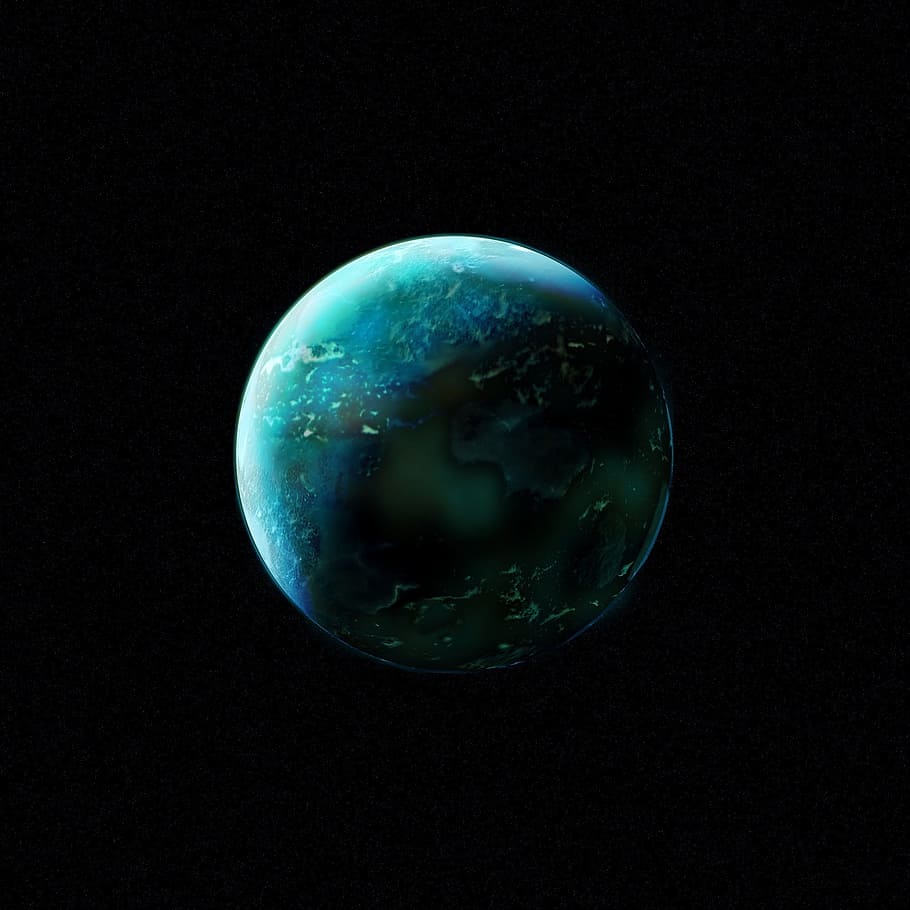 photography of green and blue planet, space, terrestre, planet earth HD wallpaper