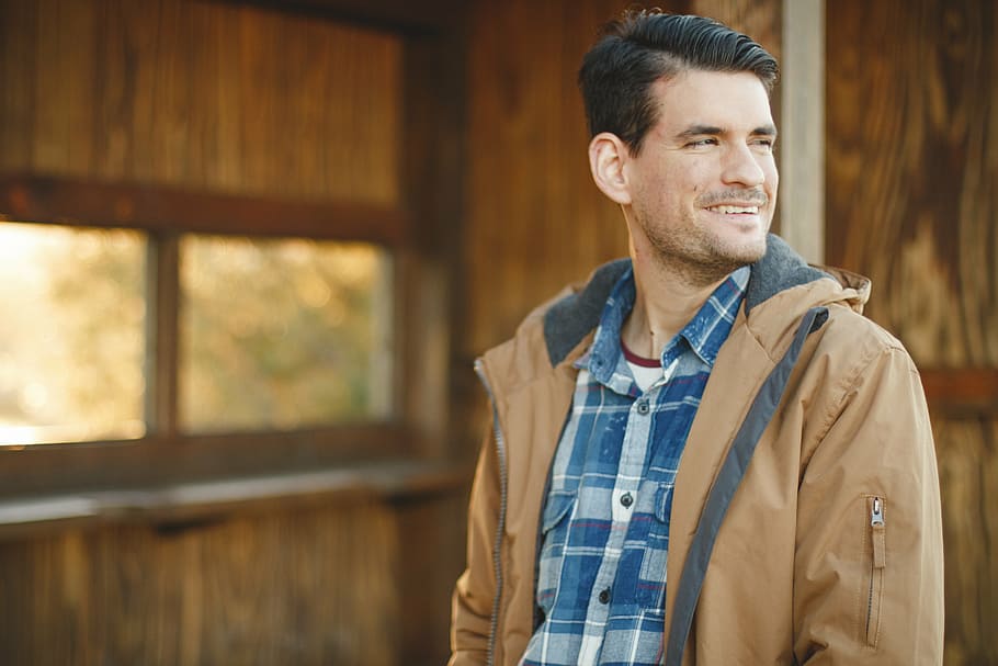 boy, happy, jacket, man, person, portrait, winter, one person HD wallpaper