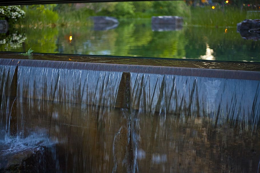 reflections, water, park, blue, clear, environment, nature HD wallpaper