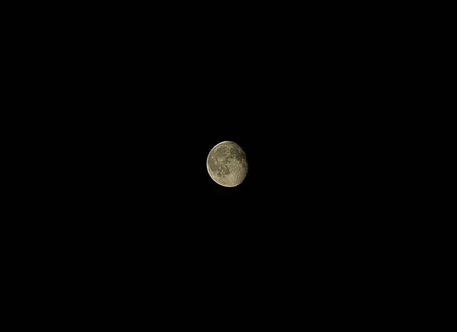 moon, night, sky, dark, nature, moonlight, astronomy, space HD wallpaper