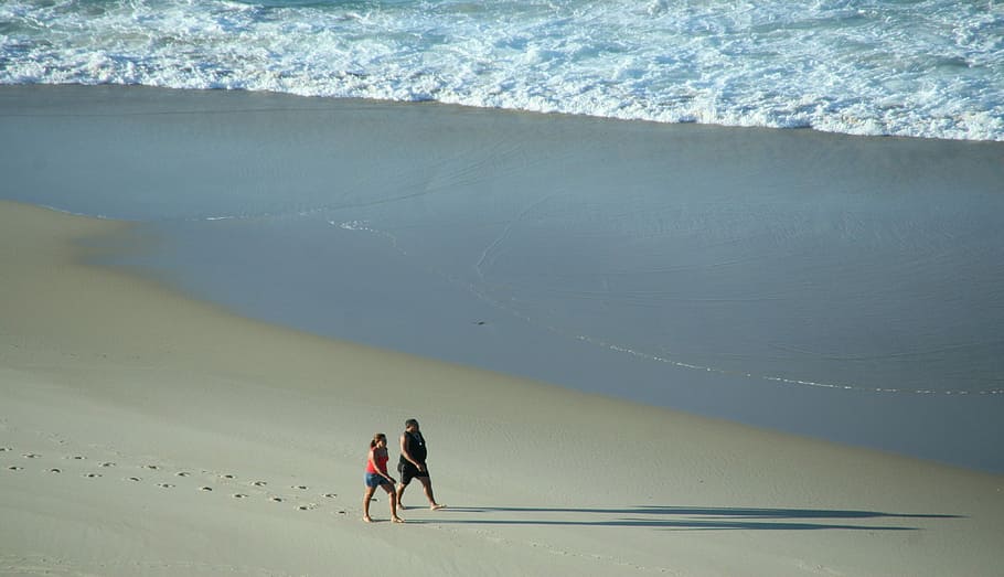 Beach, Walking, Rio De Janeiro, water, nature, day, running HD wallpaper