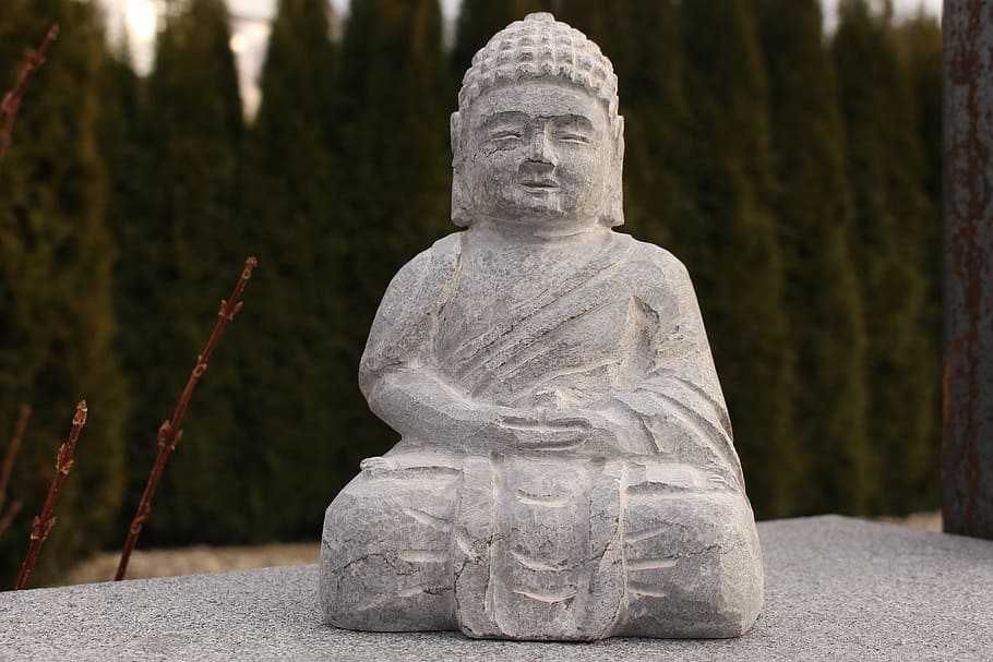 buddha, stone, sculpture, art and craft, human representation HD wallpaper