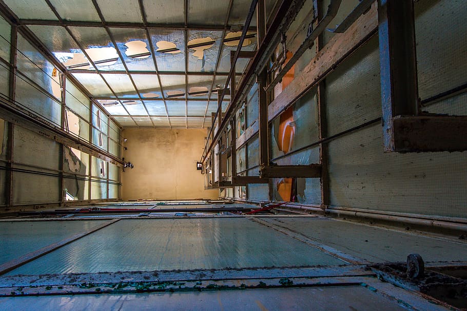 elevator shaft, architecture, old building, historically, abandoned HD wallpaper