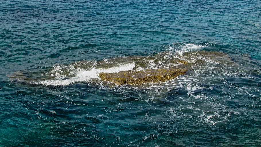 reef, sea, rock, wave, nature, water, waterfront, motion, day HD wallpaper