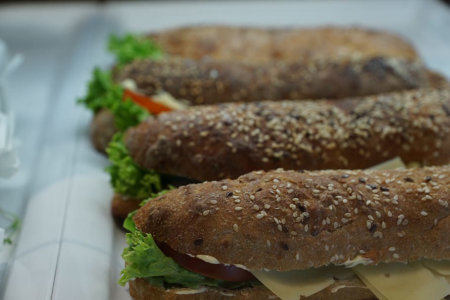 ham and cheese in bun, Bread, Occupied, Eat, Snack, Food, sandwich HD wallpaper