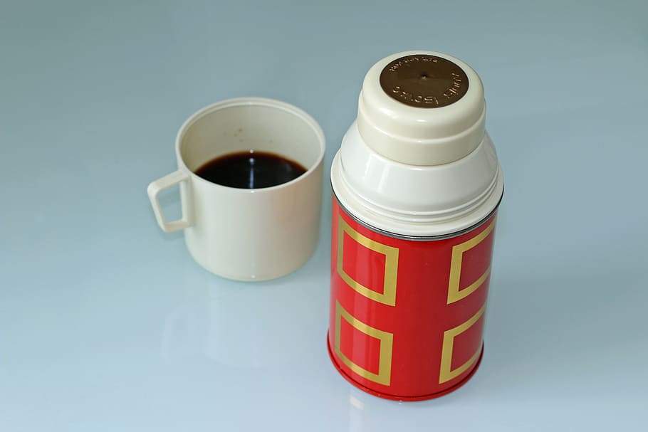 carafe lid with coffee, coffee break, thermos, cup, food and drink HD wallpaper