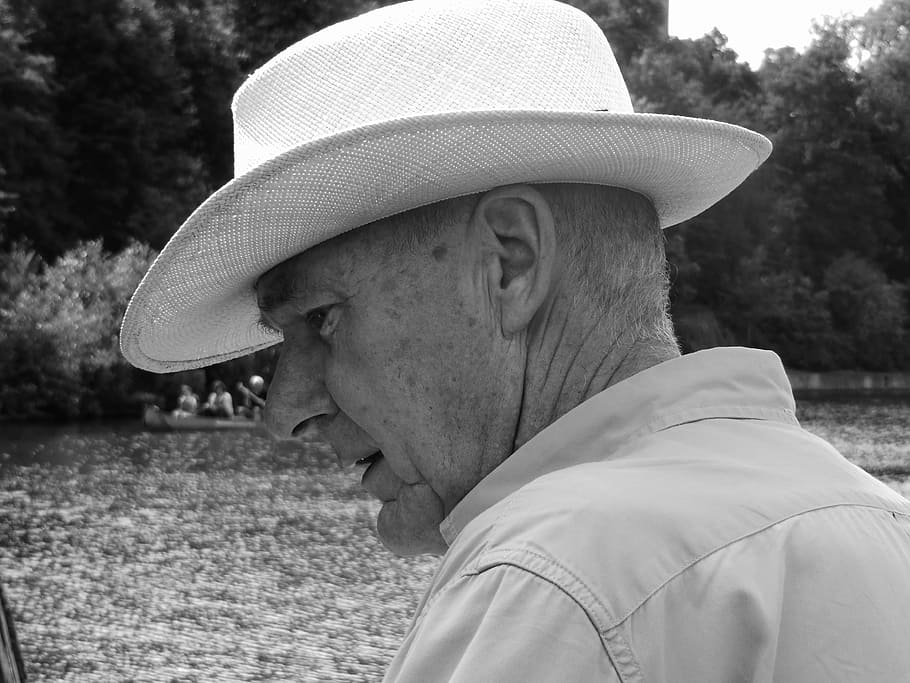 man, jochen, summer, headshot, hat, real people, one person HD wallpaper
