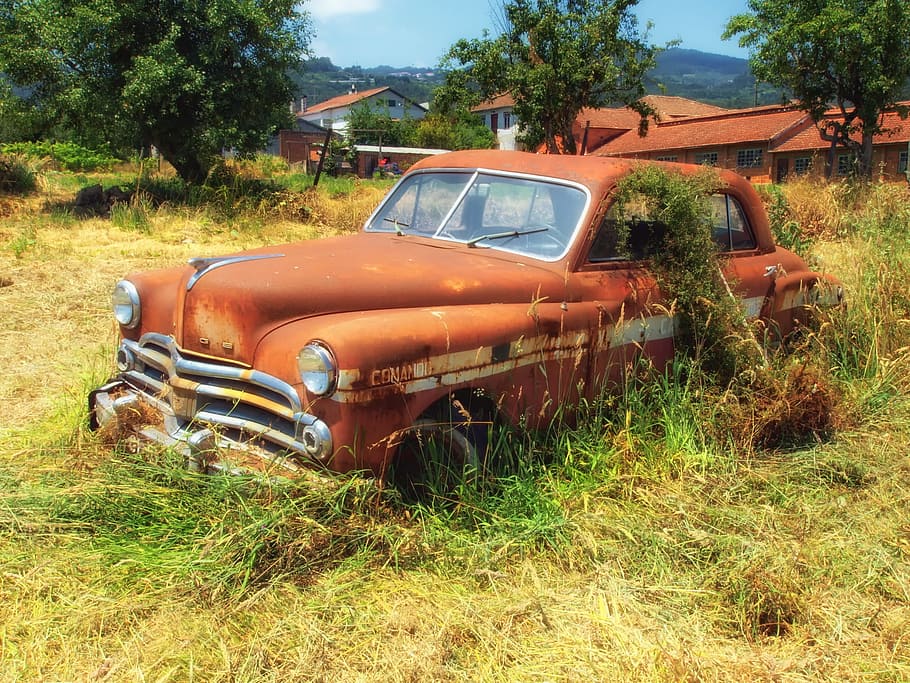 abandoned classic vehicle, dodge, old, antique, rusty, travel HD wallpaper