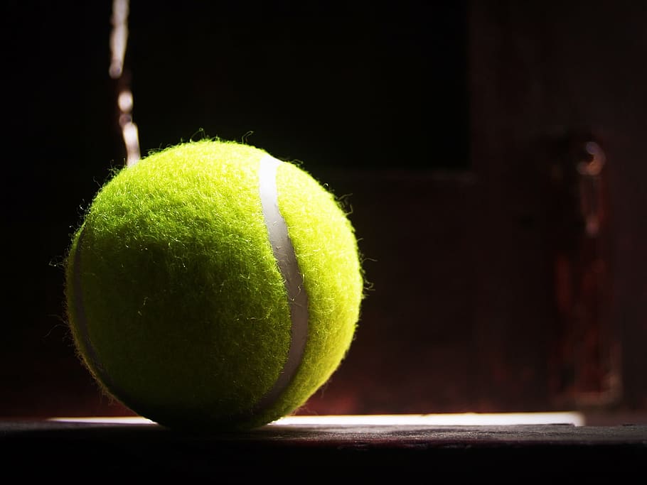 green baseball, racket, white, yellow, background, closeup HD wallpaper