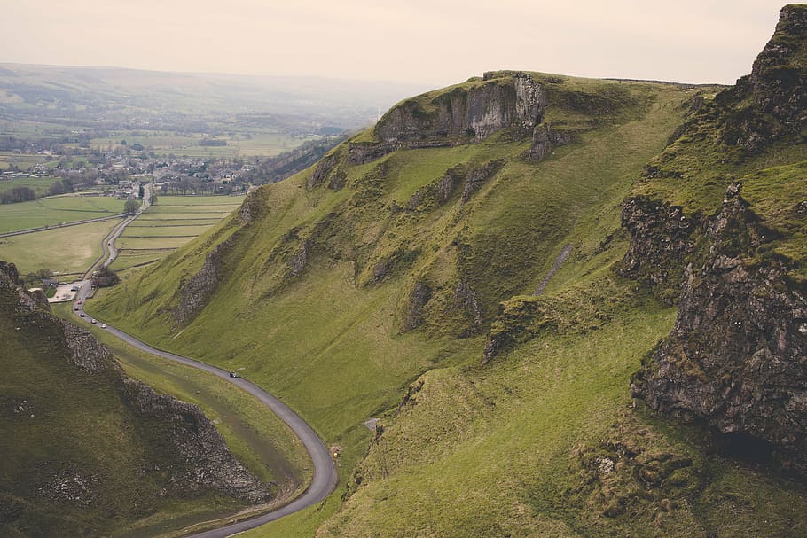 aerial photography of valley and mountain during daytime, bird HD wallpaper