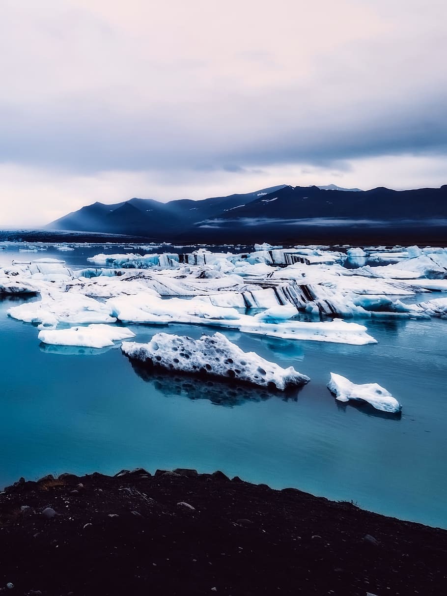 iceland, mountains, sky, clouds, tourism, bay, harbor, landscape HD wallpaper