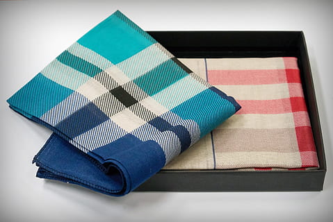 two assorted-color checked handkerchiefs, check pattern, towel HD wallpaper