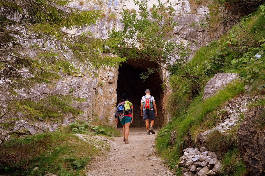 entry, gallery, trail, excursion, pasubio, road, 52, italy HD wallpaper