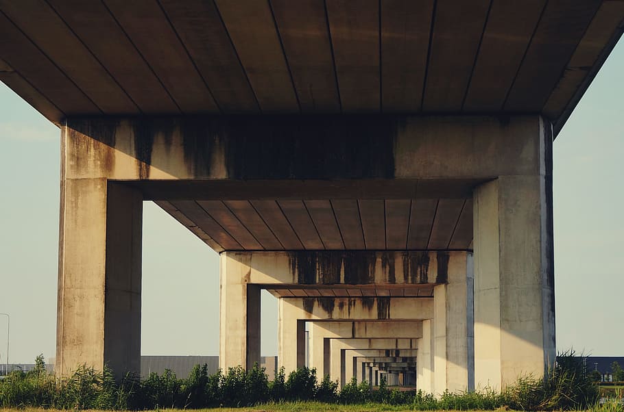wood, light, city, building, architecture, bedrock, bridge, concrete HD wallpaper