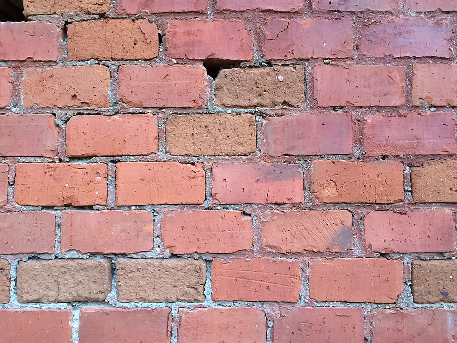 brick, wall, red, backgrounds, architecture, full frame, brick wall HD wallpaper