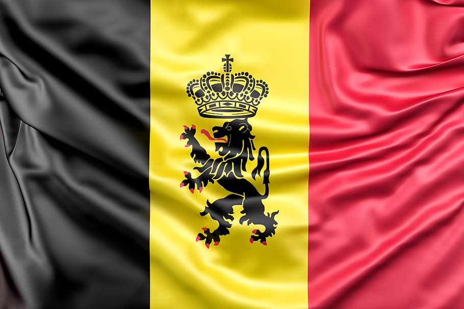 flag of Belgium, belgian, silk, nation, satin, national, europe, HD wallpaper