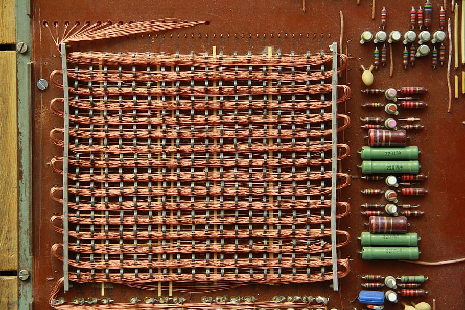 Computer, Magnetic, Core, Rom, Pcb, board, circuit, coil, memory, HD wallpaper