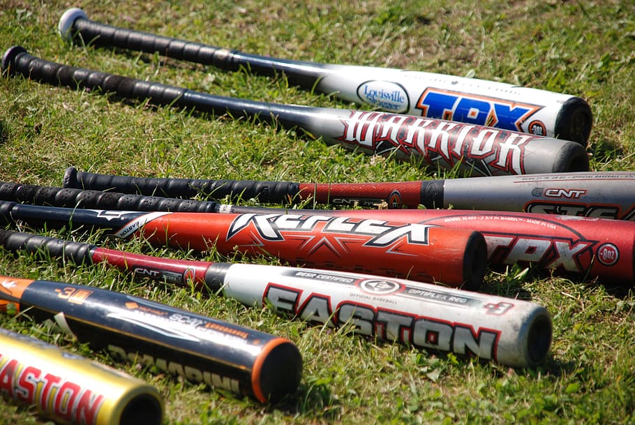 HD wallpaper: assorted steel baseball bats on ground, sports, store, grass  | Wallpaper Flare