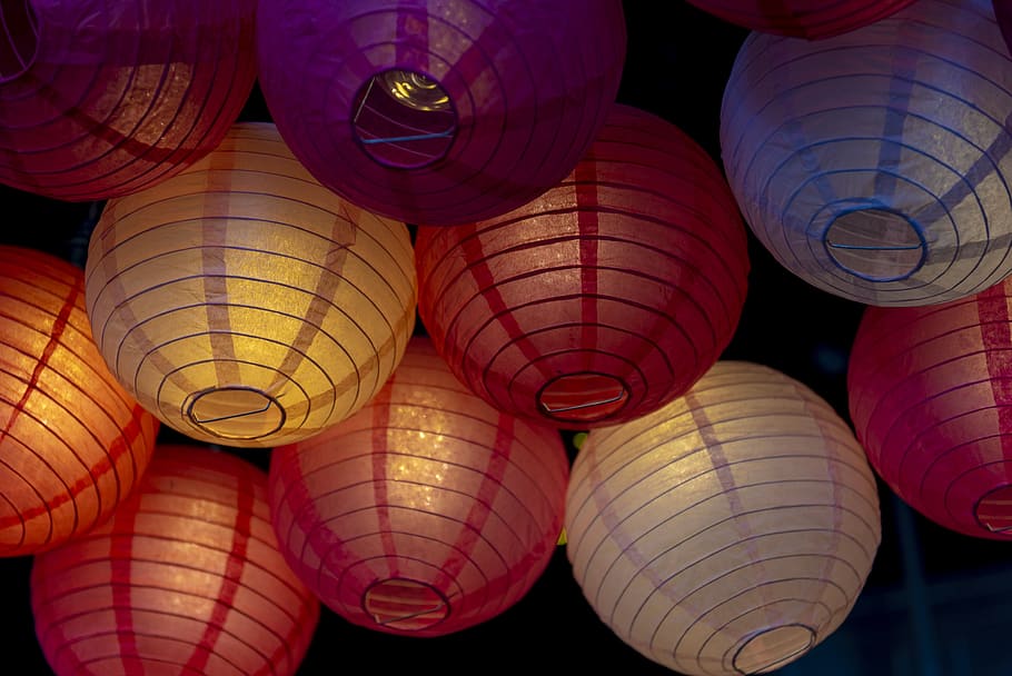 lights, paper, round, lanterns, lighting equipment, chinese lantern HD wallpaper