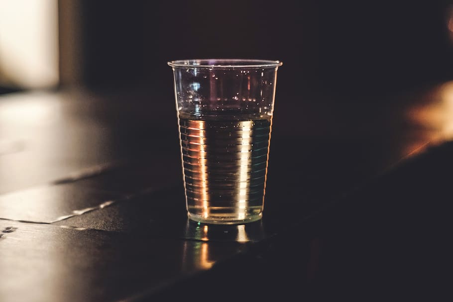 cup, plastic, drink, restaurant, bar, drinking, table, clean HD wallpaper