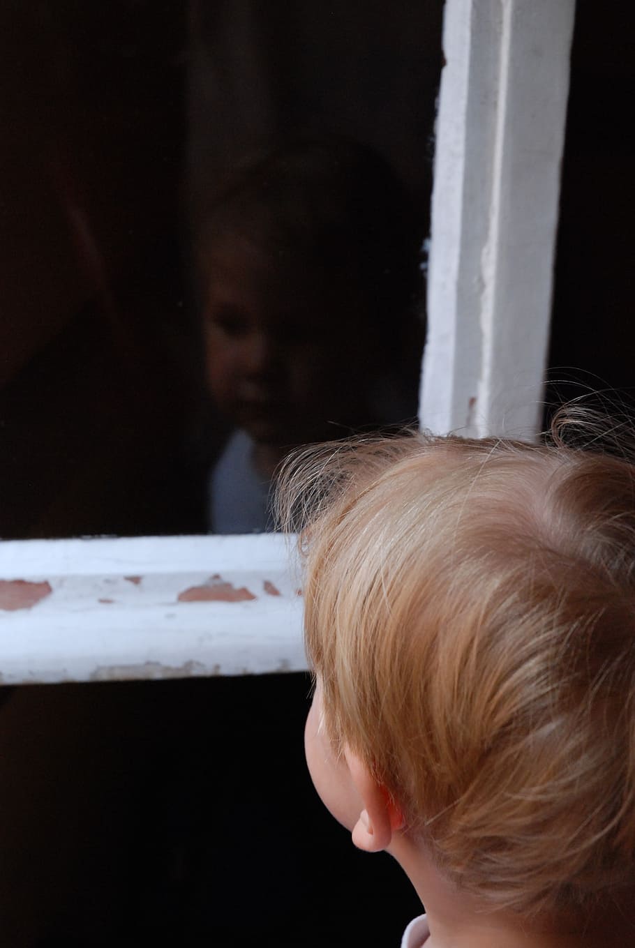 child, window, reflection, real people, men, headshot, lifestyles HD wallpaper