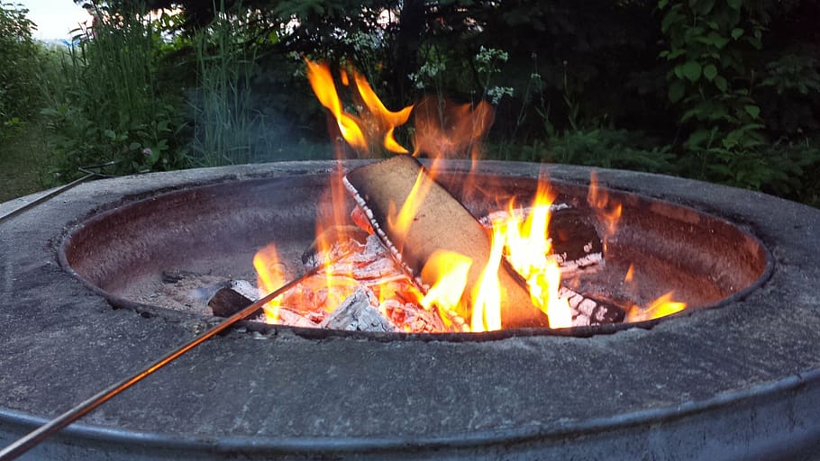 campfire, camping, bonfire, heat - temperature, burning, flame HD wallpaper