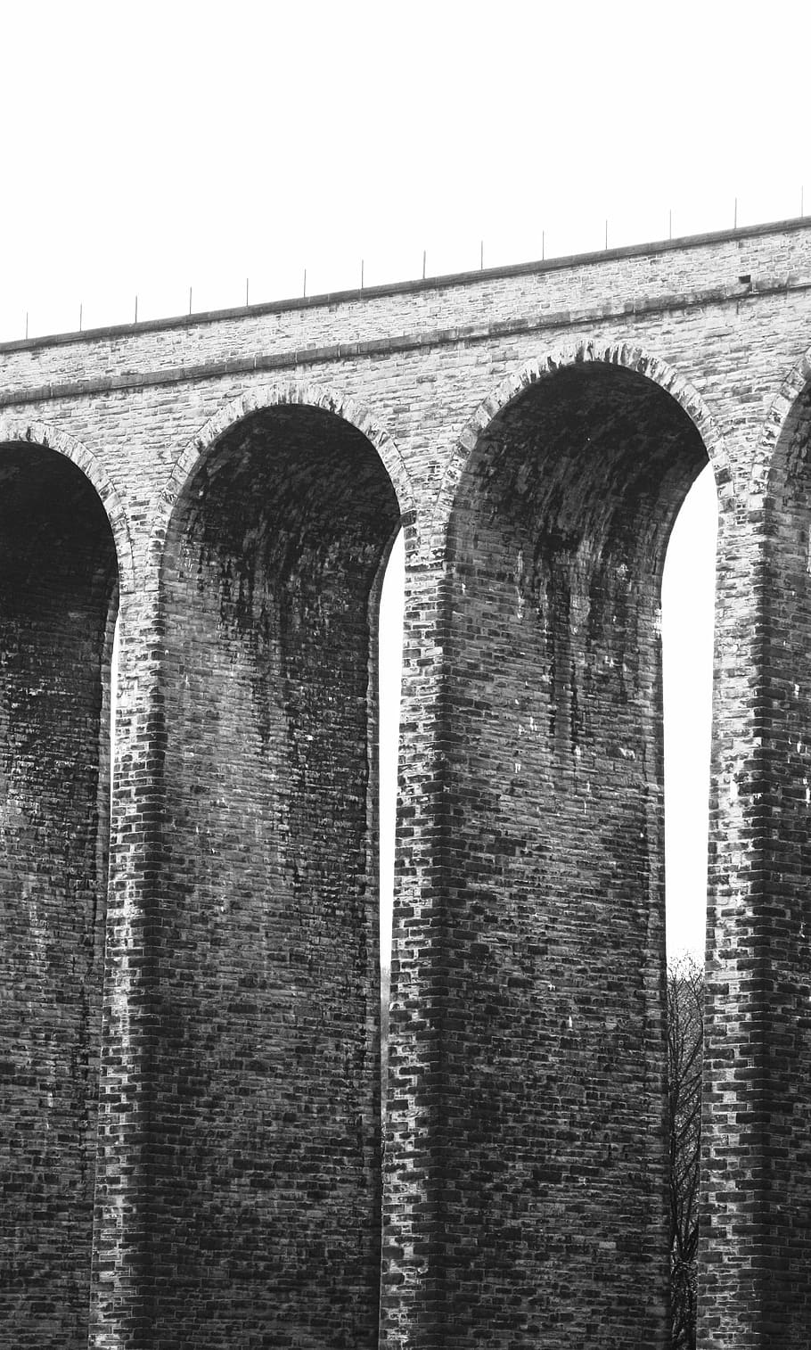 grey bricked dam, viaduct, bridge, architecture, arches, stone HD wallpaper