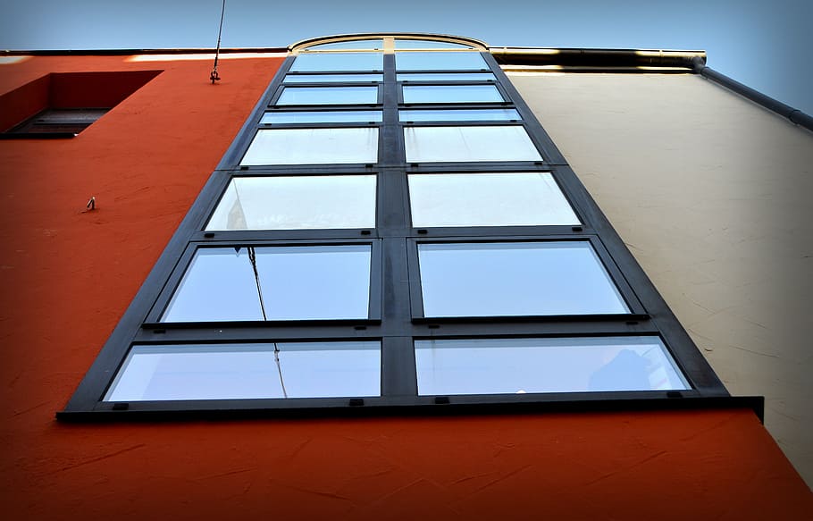 window, front, facade, glass window, building, architecture HD wallpaper