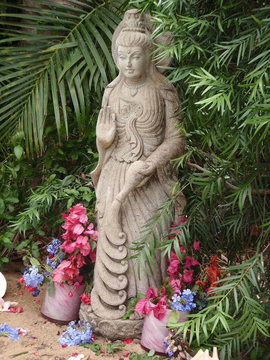 goddess, nurturing, statue, hawaii, wow, tropical, island, hawaiian, HD wallpaper