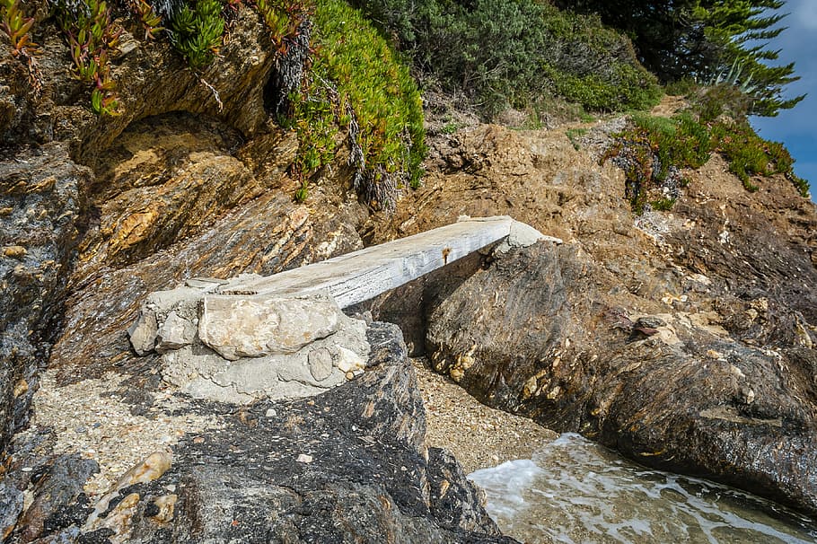 rock, bridge, water, stone, old, wooden bridge, ancient culture HD wallpaper