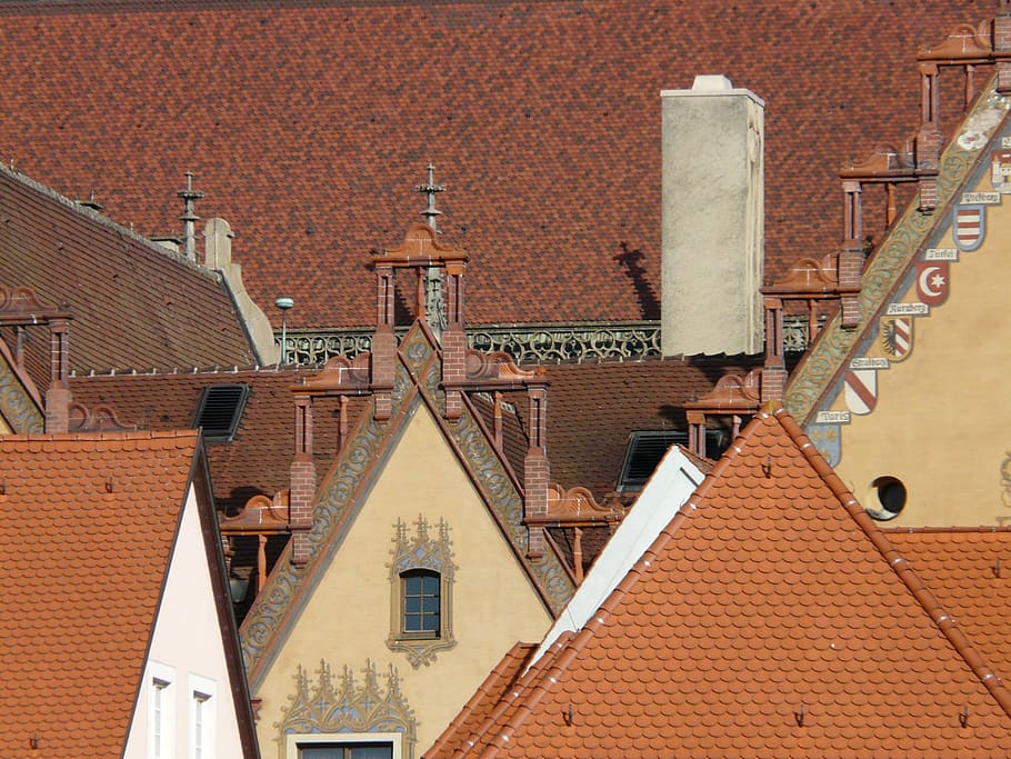 City, Building, Roof, roofs, architecture, old town, structures HD wallpaper