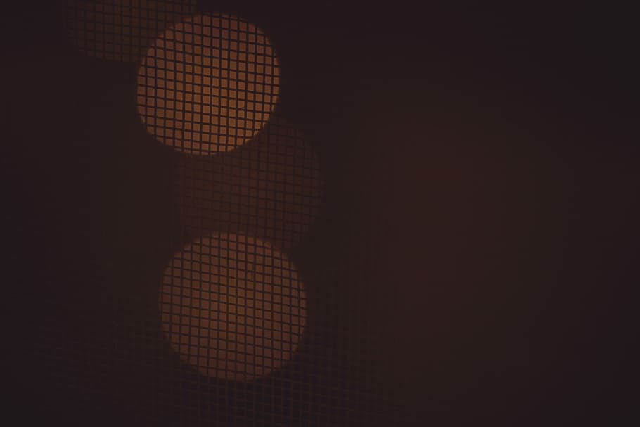 brown and black bokeh photography, night, dark, lights, round HD wallpaper